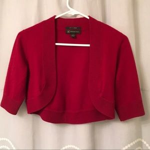 Red cashmere crop sweater